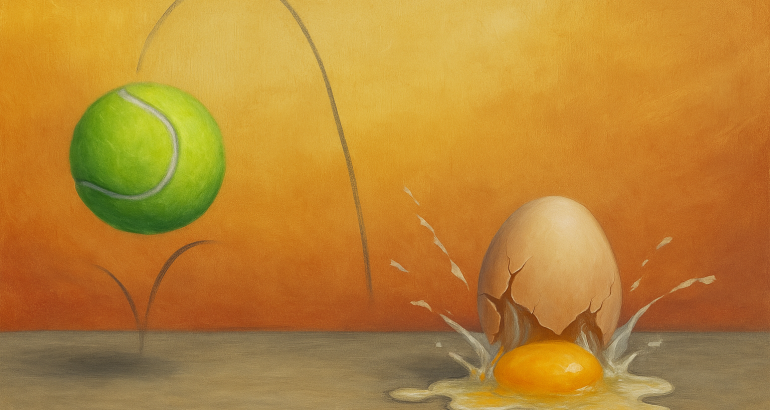 ¿Pelota de tenis o huevo? ¿Quién eres cuando la vida te derriba?